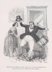 ...Glad for å slippe unna med det så billig. fra The Little Miserie of Human Life, 1843.