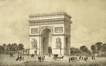 Triumfbuen, Paris, gravert av Auguste Bry