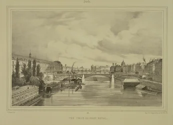 Utsikt over Pont Royal, utgitt av Auguste Bry