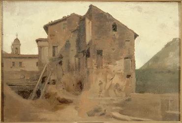 Masure på landsbygda i Roma, mellom 1859 og 1864 (olje på lerret)