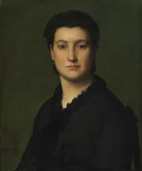 Portrett av en kvinne, ca. 1875-1880.