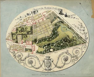 Plan over Montreuil Estate of Madame Elisabeth, 1788