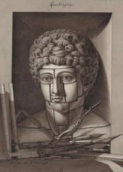 Frontispice av den nye metoden brukt på de elementære prinsippene for tegning, 1792.