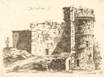Ruinene av Chateau Saint-Chamond, Loire
