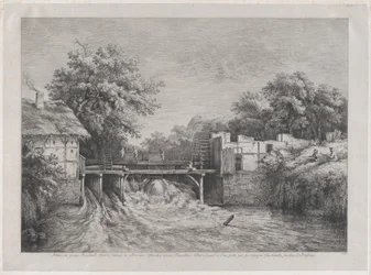 Vannmøllen, etter et maleri av Ruisdaël, 1782.