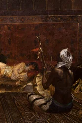 Interiør av et harem i Marokko (detalj)