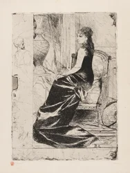 Kvinne i svart, ca. 1876