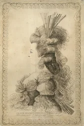 Portrett av Marie Antoinette 1755-1793, erkehertuginne av Østerrike og dronning..., 1787.