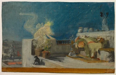Skisse til «Den orientalske drømmen», før 1904 (olje på stoff)
