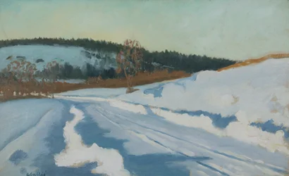 Snø i solskinn