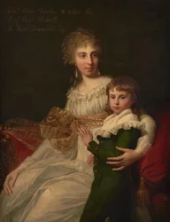 Portrett av Hon. Fru Henry Drummond med sønnen, Henry (olje på lerret)
