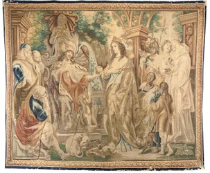 Brussel-teppe fra et sett på seks, ca. 1650 (ull og silke)