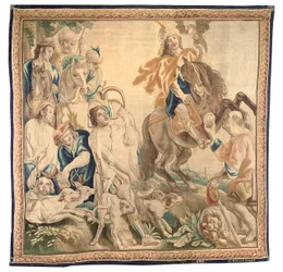 Brussel-teppe fra et sett på seks, ca. 1650 (ull og silke)