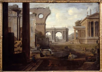 Gamle ruiner. Maleri av Jean Lemaire (1598 - 1659)