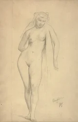 Omphale, ca. 1887 (grafitt på papir)