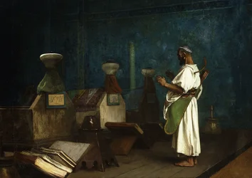 Bønn ved sultanens grav; Le Tombeau des Kalifes a Brousse, 1878