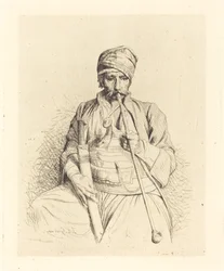 Sittende Araber med Pipe