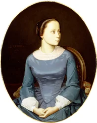 Ung kvinne i blått, 1852