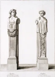 Byster av Apollo og Daphne av Louis Lerambert i Versailles, 1674