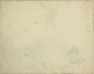 Studie av knelende figur