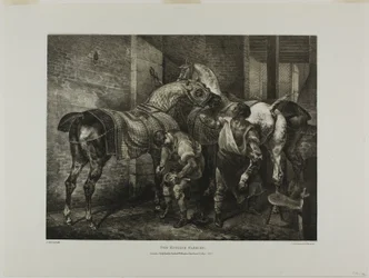 Den engelske hovslageren, plate 10 fra Various Subjects Drawn from Life and on Stone (Den engelske suiten)