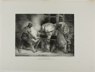 Den flamske hovslageren, plate 4 fra Various Subjects Drawn from Life and on Stone (Den engelske suiten)