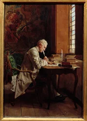 En poet. Maleri av Ernest Meissonier (1815-1891)