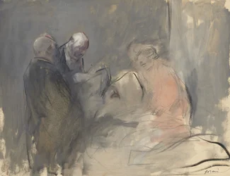 In the Hospital recto Sketch for In the Hospital verso, fjerde kvartal 1800-tallet eller første tredjedel 1900