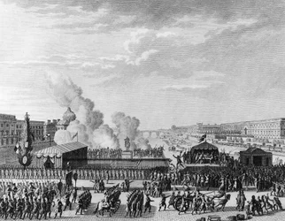 Den franske revolusjonen: Frivillige ved Pont Neuf i Paris, 22. juli