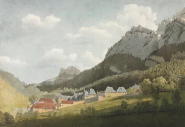 Paysage de la Grande Chartreuse, sent 1700-1800-tall (akvarell med grafitt)