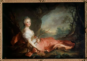 Portrett av Madame Adelaide av Frankrike (1732-1799) i Diane, datter av Louis XV Maleri av Jean Marc (Jean-Marc) Nattier (1685-1766) 1700-tallet Søn 1,04x1,41 m