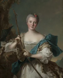 Portrett av en kvinne som Diana, 1752