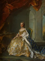 Posthumt portrett av Louise Elisabeth av Frankrike (1727–1759), hertuginne av Parma, i hoffantrekk