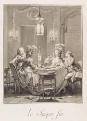 The Fine Supper, 1781, gravert av IS Helman (1743-1809)