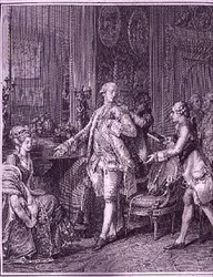 The Grand Toilet, gravert av A.L. Romanet (1742-c.1810)