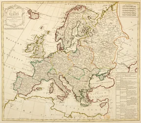 Et kart over Europa, delt inn i dets imperier og kongedømmer, av J. Palairet med flere forbedringer og tillegg fra D