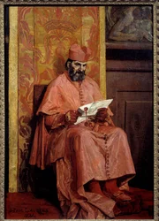 Kardinalen. Maleri av Jean Paul Laurens (1838-1921)