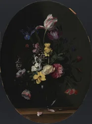 En vase med blomster