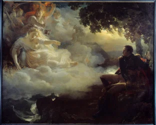 Allegori om staten Frankrike før Napoleon Bonapartes (1769-1821) returnerte fra kampanjen (ekspedisjonen) av Egypt (1798-1801) Maleri av Jean Pierre Franque (1774-1860) 1800-tallets søn. 2,61 x 3,26 m