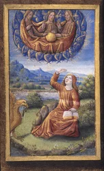 Den hellige treenighet fra Lettres bâtardes, ca 1490-1510