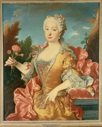 Dona Barbara de Braganza, kone til kong Ferdinand VI av Spania (maleri på lerret)