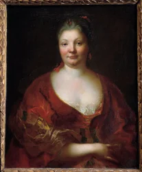 Portrett av Madame Du Noyer (1663-1719) Maleri av Jean Raoux (1677-1734) Orleans. Museum of Fine Arts