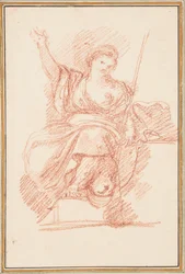 Sittende allegorisk figur