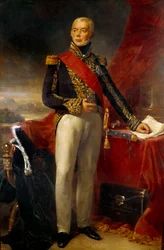 Portrett til fots av Etienne Jacques Joseph Alexandre Mac Donald, hertug av Taranto, Marechal av Frankrike (1765-1840) Maleri av Jean Sebastien Rouillard (1789-1852) 1837 Søn. 2,23x1,43 m