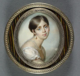 Portrett av en ung kvinne i hvitt, 1805.