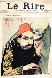 Karikatur av Abdülhamid II (1842-1918) fra «Le Rire», 29. mai 1897