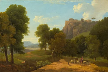 Hyrde med flokken hans, ca. 1820.
