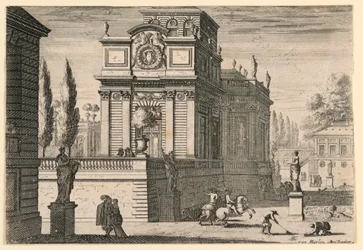 En park av et slott