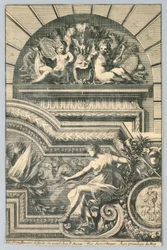 Design for overdør og ramme, fra "Search for Several Beautiful Pieces"