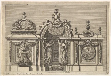 Design for et tabernakel med to varianter, fra: Tabernacles à l